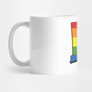 Rainbow Rhode Island Outline Mug